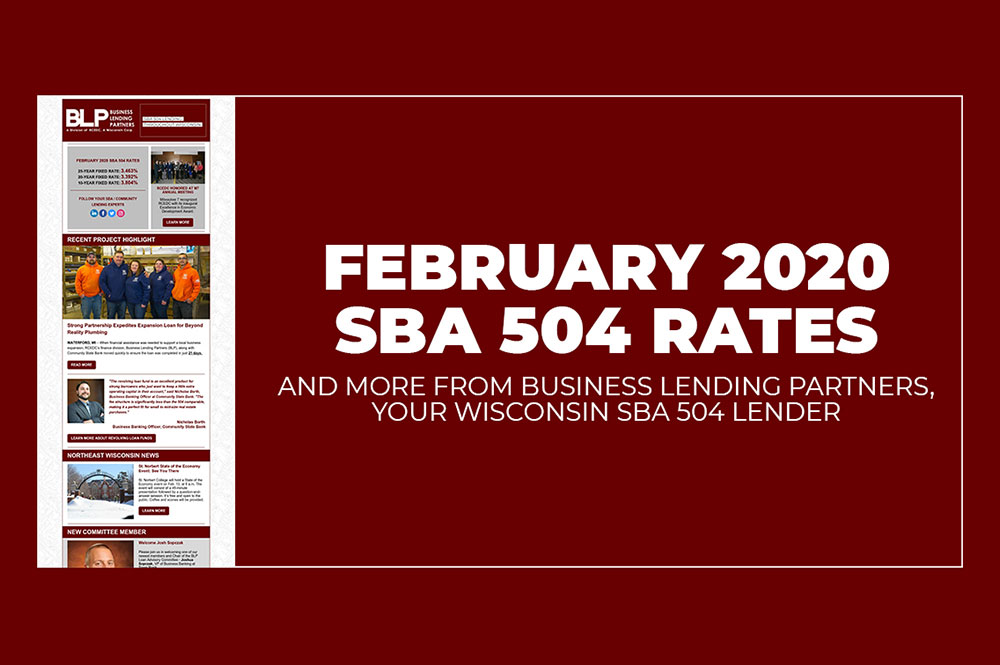 February 2020 SBA 504 Rates
