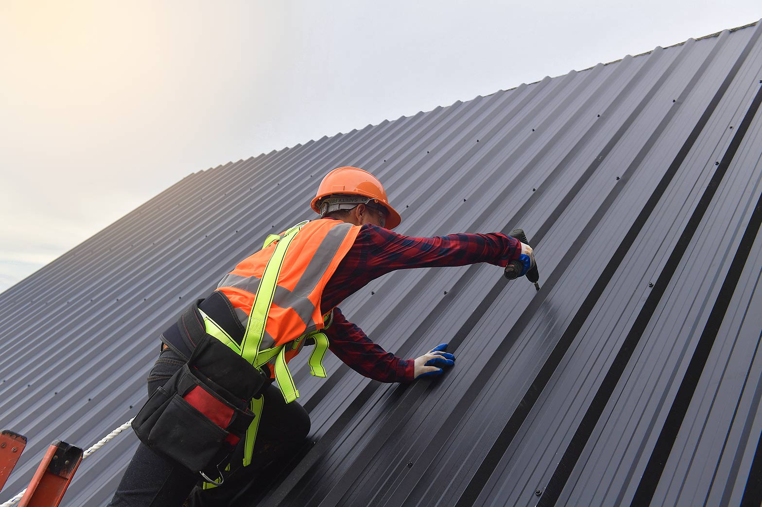 Man providing roofing service