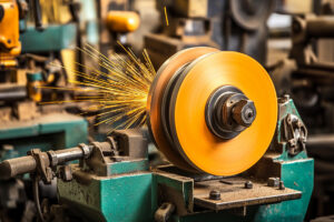 machine-grinding-metal-with-sparks-flying_54645660